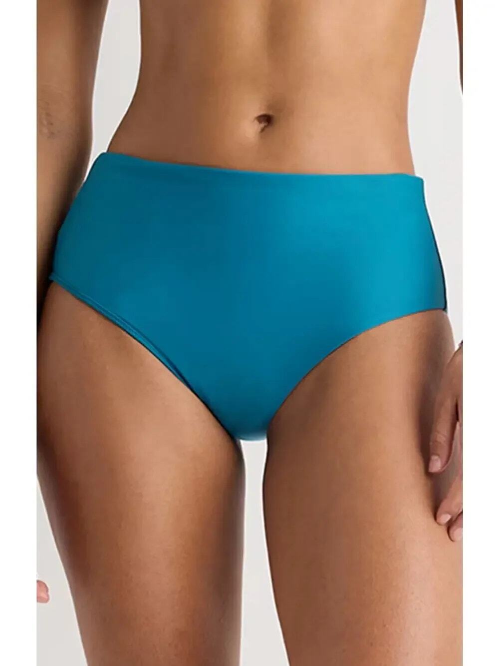 NWT Quince Lagoon Teal Blue Italian High-Rise Bikini Bottom Swim Women's Size XL